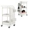 Costway 3-Tier Rolling Cart Storage Trolley Organizer w/ DIY Dual Pegboards, Mobile Metal Utility Cart on Wheels Serving Cart for Kitchen Office